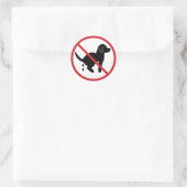 Geen hondenpoep ronde sticker (Tas)