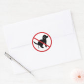 Geen hondenpoep ronde sticker (Envelop)