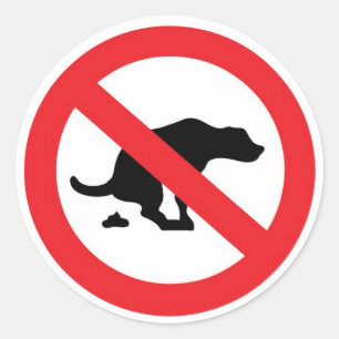 " geen hondenpoep " - stickers