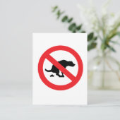 Geen hondenpoep teken grappig sarcastisch briefkaart (Staand voorkant)