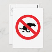 Geen hondenpoep teken grappig sarcastisch briefkaart (Voorkant / Achterkant)