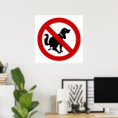 GEEN hondenpoep ⚠ Thais bord ⚠ Poster (Thuiskantoor)