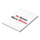 Geen honing meer geld notitieblok (Linkerzijde)