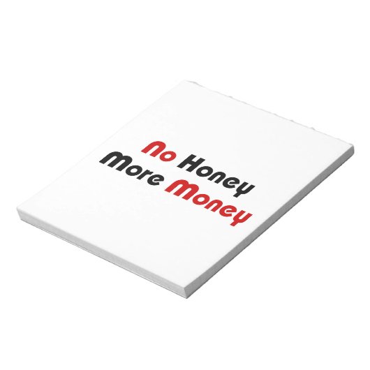 Geen honing meer geld notitieblok (Linkerzijde)