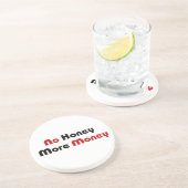 Geen honing meer geld zandsteen onderzetter (Zijkant)