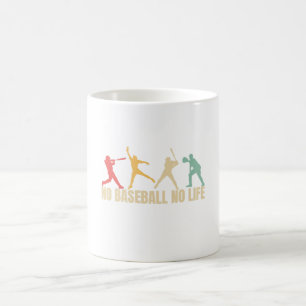 Geen honkbal geen leven Grappig honkbal Koffiemok
