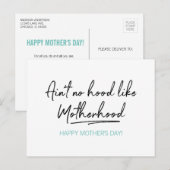 Geen Hood als Motherhood Moederdag Briefkaart (Voorkant / Achterkant)