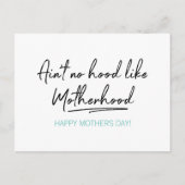 Geen Hood als Motherhood Moederdag Briefkaart (Voorkant)