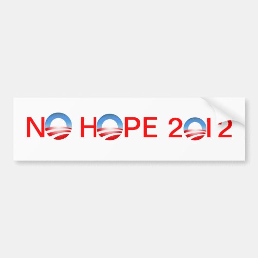 Geen hoop 2012 bumpersticker (Voorkant)