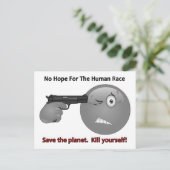 Geen hoop Emoticon Logo Briefkaart (Staand voorkant)