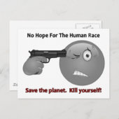 Geen hoop Emoticon Logo Briefkaart (Voorkant / Achterkant)