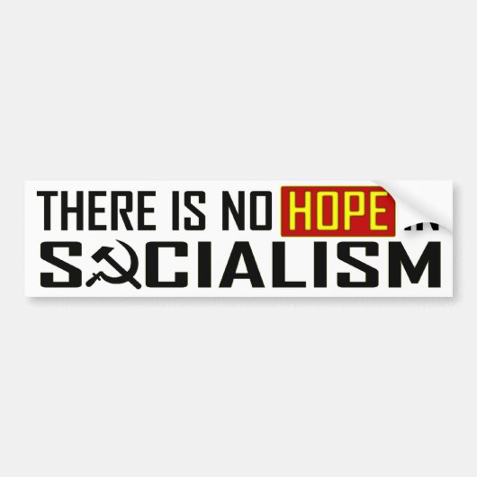 Geen hoop in het socialisme bumpersticker (Voorkant)