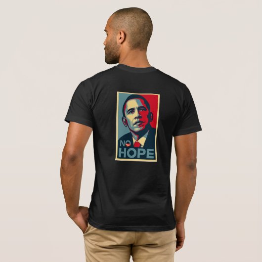 Geen hoop Obama T-shirt (Achterkant volledig)
