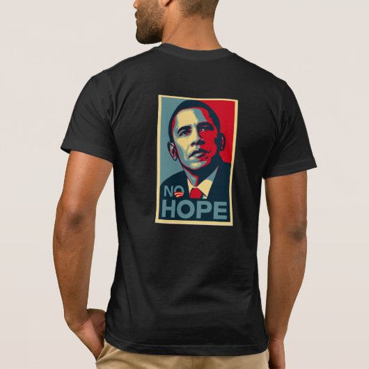 Geen hoop Obama T-shirt (Achterkant)