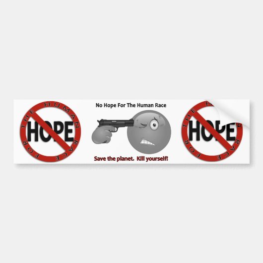Geen Hope-teken Bumpersticker (Voorkant)
