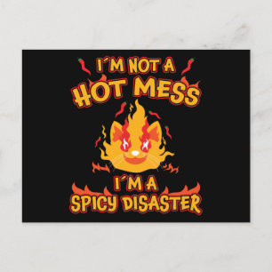 Geen hot mess Ik ben een Spicy Disaster Chili Gift Briefkaart