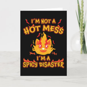 Geen hot mess Ik ben een Spicy Disaster Chili Gift Kaart