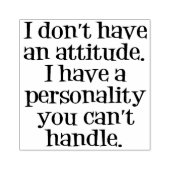 Geen houding, persoonlijkheid! rubberstempel (Afrduk)