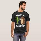 Geen Hugger Tshirt Hedgehog Cactus Introvert T-shi (Voorkant volledig)