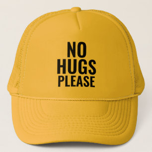 Geen hugs alsjeblieft - Gele zwarte sociale vervor Trucker Pet