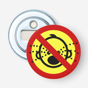 GEEN Huilbaby's ⚠ Teken op Thaise Luchthaven ⚠ Button Flesopener