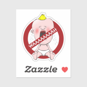 Geen huilen baby's Sticker