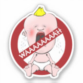 Geen huilen baby's Sticker (Voorkant)