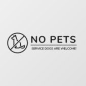 Geen huisdieren, de Honden van de Dienst zijn Welk Raamsticker (Vel)