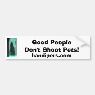 Geen huisdieren schieten bumpersticker