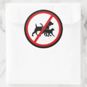 Geen huisdieren toegestaan ronde sticker (Tas)