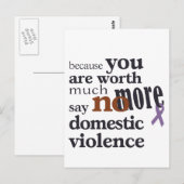 Geen huiselijk geweld meer briefkaart (Voorkant / Achterkant)