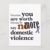 Geen huiselijk geweld meer briefkaart (Voorkant)