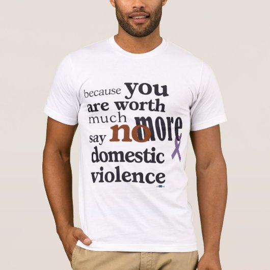 Geen huiselijk geweld meer t-shirt (Voorkant)