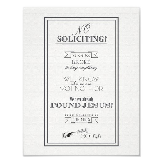 Geen humoristisch teken opvragen foto afdruk (Voorkant)