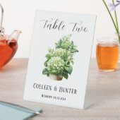 Geen Hydrangea Butterfly Tafelnummerbord Reclamebord Met Voetstuk (Insitu)