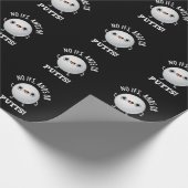 Geen IBF-antennes of touwtjes Funny Golf Pun Dark  Cadeaupapier (Hoek)