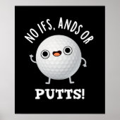 Geen IBF-antennes of touwtjes Funny Golf Pun Dark  Poster (Voorkant)