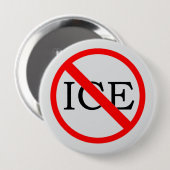 "GEEN ICE" Knop Ronde Button 4,0 Cm (Voorkant /achterkant)