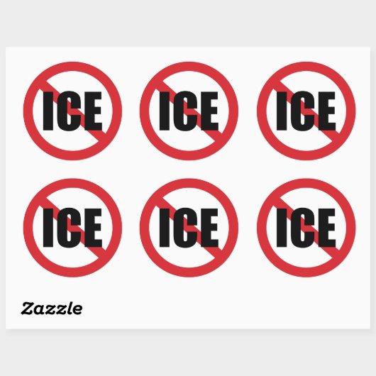Geen ICE Ronde Sticker (Vel)