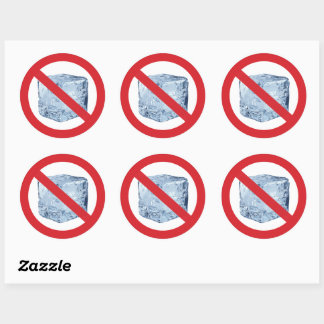 Geen ICE Ronde Sticker
