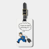 Geen ideaal mannelijk vliegend Bagagelabel (Voorkant verticaal)