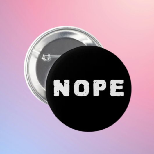 GEEN IDEE Grappige knop met tekst | Witte tekst Ronde Button 5,7 Cm