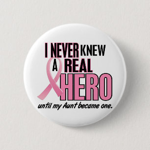 Geen idee van een hero 2-pINK (tante) Ronde Button 5,7 Cm