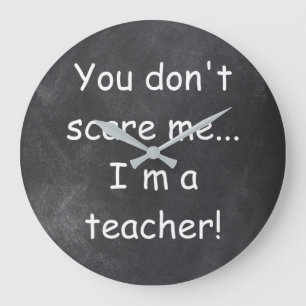 Geen idee voor scholier-chalkboard-design grote klok