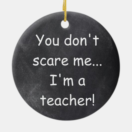 Geen idee voor scholier-chalkboard-design keramisch ornament (Achterkant)