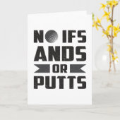 Geen ifs Ands of putts Golfer Golfing Gift Kaart (Gele Bloem)
