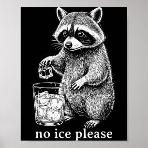 Geen Ijs Alsjeblieft Grappige Wasbeer Meme Mannen Poster