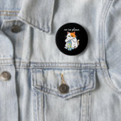 Geen ijs aub grappige kat meme mannen vrouwen ronde button 5,7 cm (In situ)