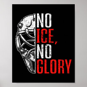 Geen Ijs Geen Roem Grappige IJshockey Poster
