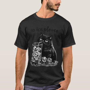 Geen ijs graag grappige vintage kat meme mannen vr t-shirt